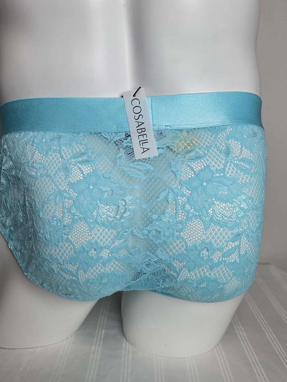 Cosabella Light Blue Lace Men's Bikini Briefs